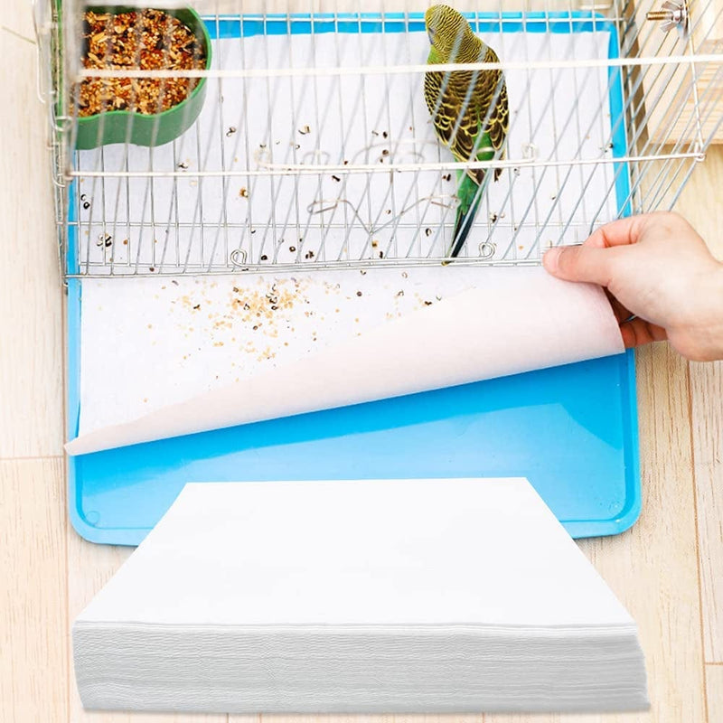 Bird Cage Liner Papers, 12.2×10In Non-Woven Bird Cage Liners, 100 Sheets Precut Absorbent Bird Cage Paper Liners Pet Animal Cages Cushion for Bird Animals & Pet Supplies > Pet Supplies > Bird Supplies > Bird Cages & Stands RUBY.Q 12.2×10in  