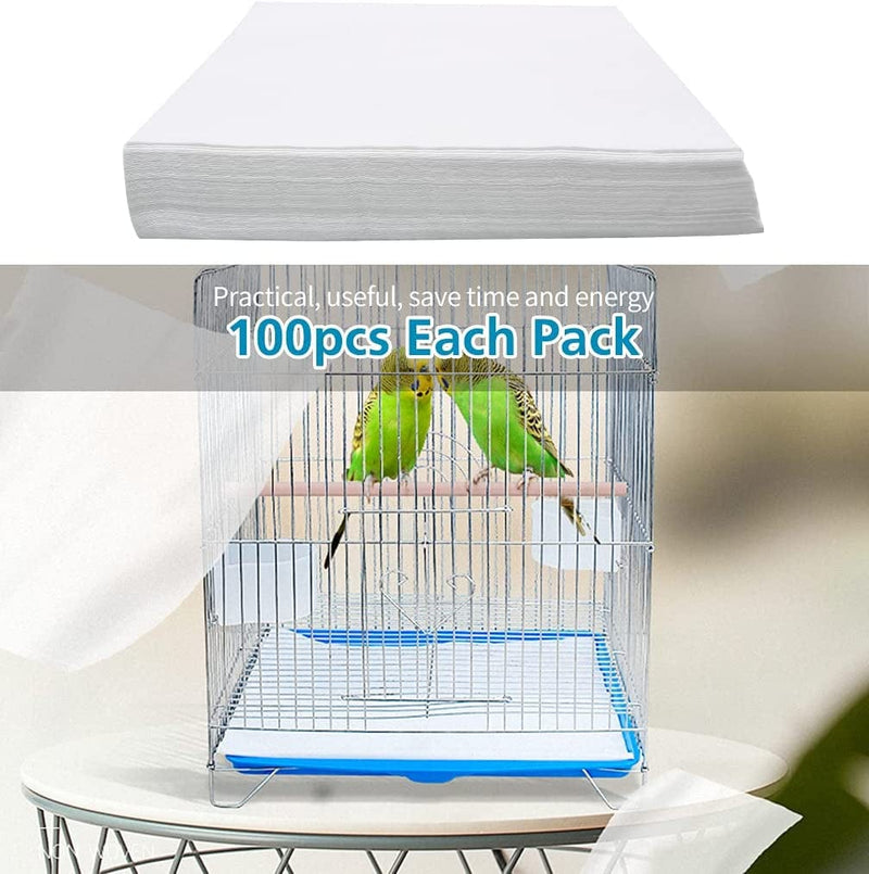 Bird Cage Liner Papers, 12.2×10In Non-Woven Bird Cage Liners, 100 Sheets Precut Absorbent Bird Cage Paper Liners Pet Animal Cages Cushion for Bird Animals & Pet Supplies > Pet Supplies > Bird Supplies > Bird Cages & Stands RUBY.Q   
