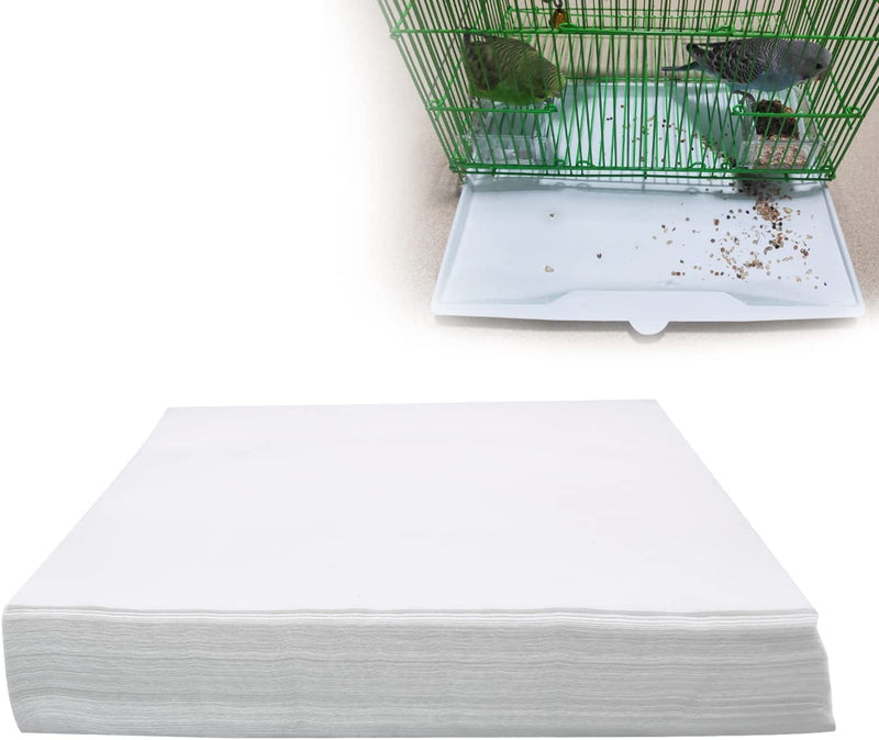 Bird Cage Liner Papers, 12.2×10In Non-Woven Bird Cage Liners, 100 Sheets Precut Absorbent Bird Cage Paper Liners Pet Animal Cages Cushion for Bird Animals & Pet Supplies > Pet Supplies > Bird Supplies > Bird Cages & Stands RUBY.Q 10.6×8in  