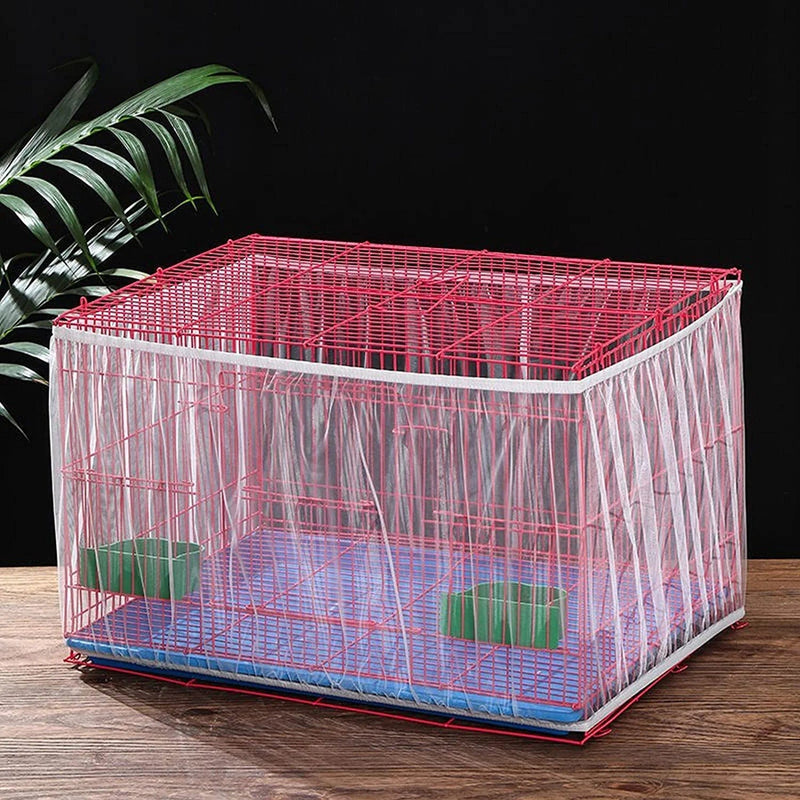Bird Cage Seed Catcher, Airy Gauze Seeds Bird Cage Cover Guard Dust-Proof Universal Birdcage Accessories Parrot Bird Nylon Mesh Net Cover Stretchy Shell Skirt Traps Cage Basket (L, White) Animals & Pet Supplies > Pet Supplies > Bird Supplies > Bird Cages & Stands ISMARTEN   