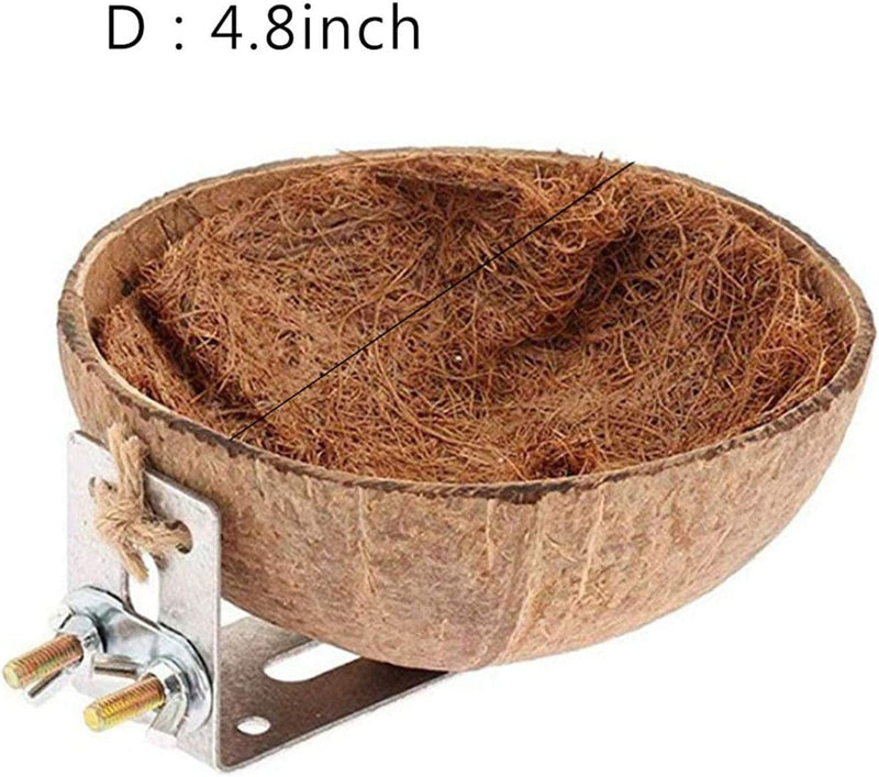 Bird Nests Natural Coconut Shell Bird Breeding Hatching Nest Parrot Nesting Box Cage Hatch House Hut Cave for Budgie Parakeet Cockatiel Parakeet and Parrot Cage Hatching Nest Accessories Toys –(2 Pcs) Animals & Pet Supplies > Pet Supplies > Bird Supplies > Bird Cages & Stands Tfwadmx   