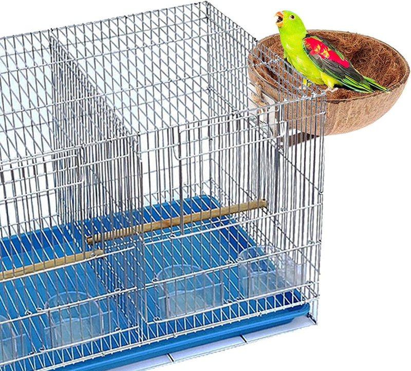 Bird Nests Natural Coconut Shell Bird Breeding Hatching Nest Parrot Nesting Box Cage Hatch House Hut Cave for Budgie Parakeet Cockatiel Parakeet and Parrot Cage Hatching Nest Accessories Toys –(2 Pcs) Animals & Pet Supplies > Pet Supplies > Bird Supplies > Bird Cages & Stands Tfwadmx   