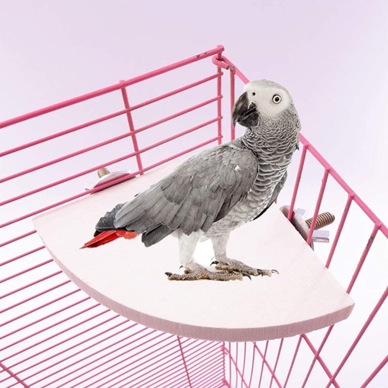 Bird Perch Platform Stand，Wood Perch Bird Platform Parrot Stand Playground Cage Accessories for Small Anminals Rat Hamster Gerbil Rat Mouse Lovebird Finches Conure Budgie Exercise Toy