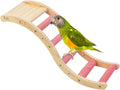 Bird Wooden Ladder Toy, Pet Parrots Climbing Bridge, Bird Chewing Toy, Wood Bird Perch Stand Bird Hanging Swing Cage Accessories, Play Platform for Budgerigar Parakeets Cockatiels Conures Finch Animals & Pet Supplies > Pet Supplies > Bird Supplies > Bird Cages & Stands LeLePet Pink  
