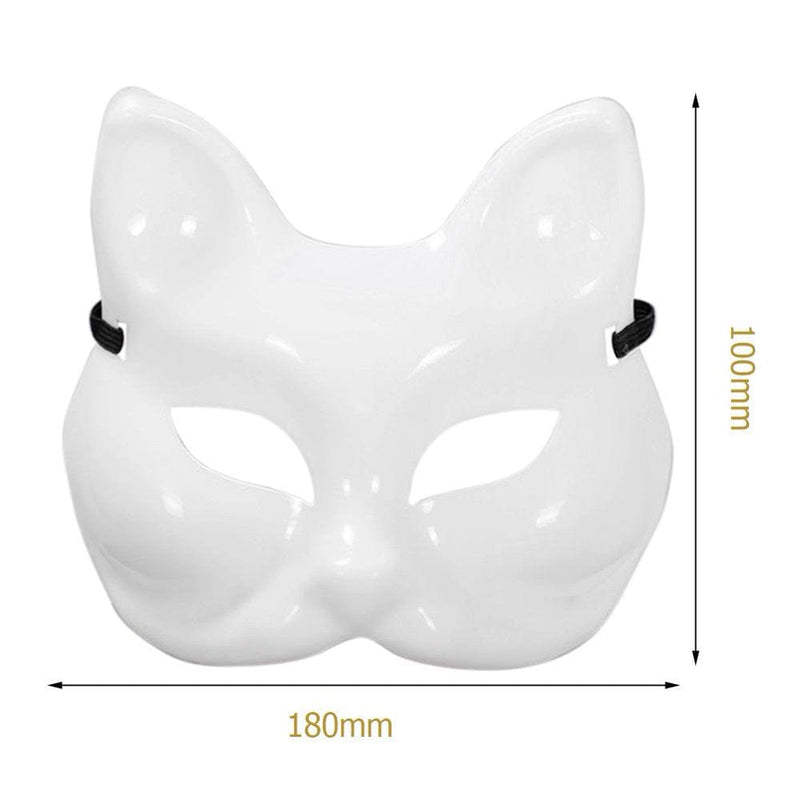Blank Plastic Fox Face Mask DIY Handmade Costume Party Cosplay Decoration