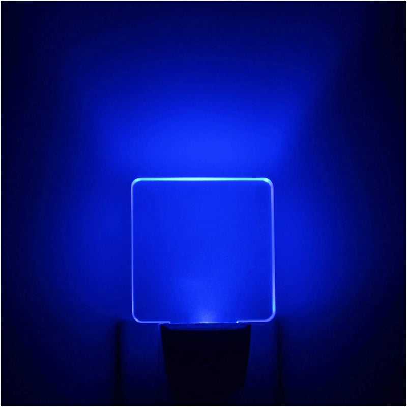 Blue Led Night Light Plug In, 4 Pack Dusk to Dawn Blue Night Light, Auto on Off, 0.5W Suitable for Bathroom, Hallway, Nursery, Bedroom, Stairs, Kitchen, Adults, Kids, Halloween, Christmas Decor