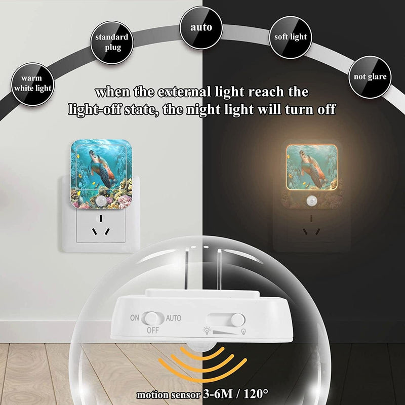 Blueangle LED Night Light, Underwater World Night Lights Plug into Wall with Dusk-To-Dawn Sensor, Automatically Turn on and Off,Night Light for Kids,Bedroom,Bathroom,Stairs,2 Packs（709） Home & Garden > Pool & Spa > Pool & Spa Accessories Blueangle   