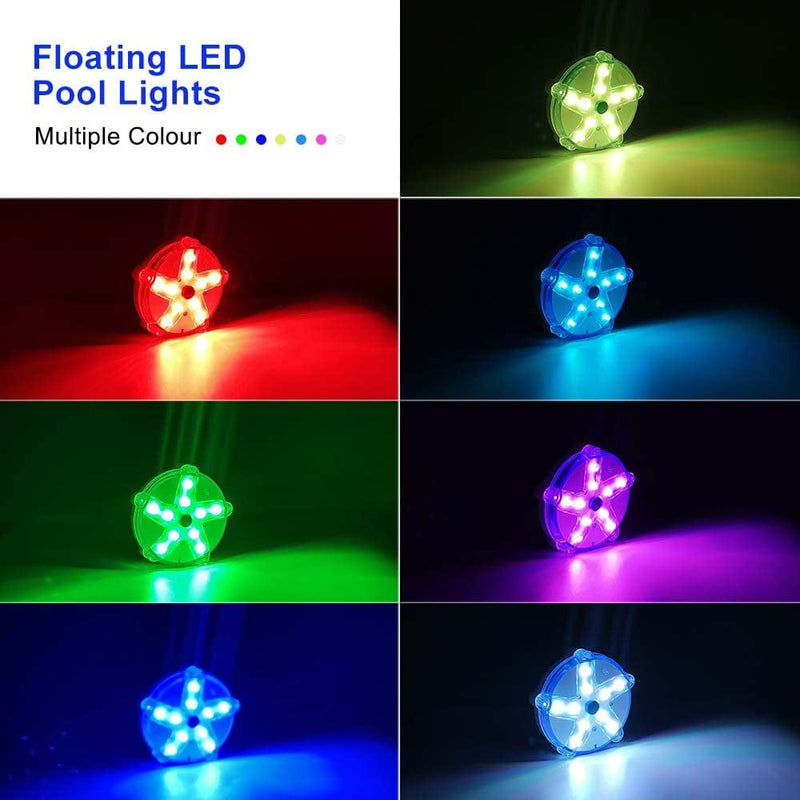 Blufree 3.3" LED Floating Pool Lights for Bathtub Fountain Hot Tub, IP68 Waterproof Color Changing Pond Light Magnetic LED Lights Starfish Lamp for Party Vase Wedding Home Decorations.(3Pcs) Home & Garden > Pool & Spa > Pool & Spa Accessories Blufree   
