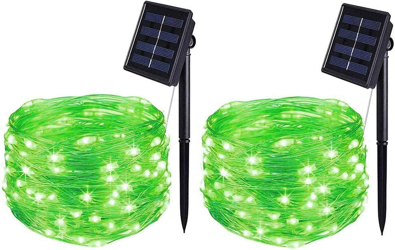 BOLWEO Upgrade Warm White Solar String Lights Outdoor 200 Oversize Lamp Solar Fairy Lights 66Ft LED Starburst Waterproof for Garden Patio Backyard Tree Halloween Diwali Christmas Decorations Home & Garden > Lighting > Lamps BOLWEO Green 50 LED 