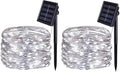 BOLWEO Upgrade Warm White Solar String Lights Outdoor 200 Oversize Lamp Solar Fairy Lights 66Ft LED Starburst Waterproof for Garden Patio Backyard Tree Halloween Diwali Christmas Decorations Home & Garden > Lighting > Lamps BOLWEO Cool White 50 LED 
