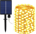 BOLWEO Upgrade Warm White Solar String Lights Outdoor 200 Oversize Lamp Solar Fairy Lights 66Ft LED Starburst Waterproof for Garden Patio Backyard Tree Halloween Diwali Christmas Decorations Home & Garden > Lighting > Lamps BOLWEO Super Bright Warm 200 LED 