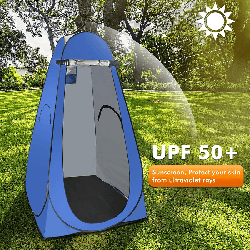 BOTINDO Pop up Privacy Shower Tent, 6.3FT Portable Changing Dressing Toilet Room,Outdoor Sun Camp Rain Shelter for Camping Biking Beac with Carry Bag Sporting Goods > Outdoor Recreation > Camping & Hiking > Portable Toilets & Showers BOTINDO   