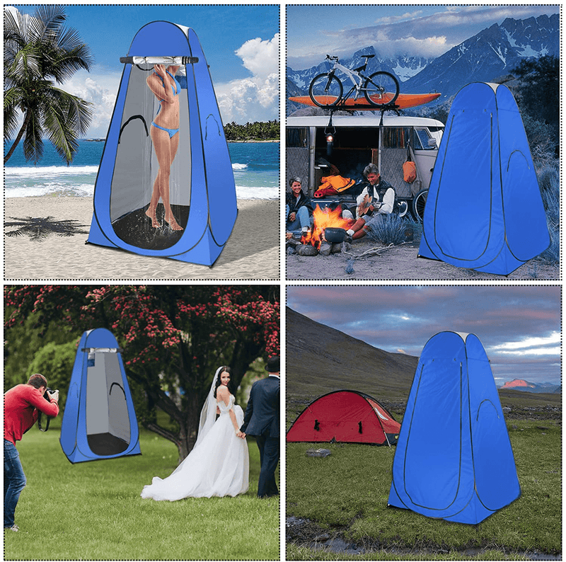 BOTINDO Pop up Privacy Shower Tent, 6.3FT Portable Changing Dressing Toilet Room,Outdoor Sun Camp Rain Shelter for Camping Biking Beac with Carry Bag Sporting Goods > Outdoor Recreation > Camping & Hiking > Portable Toilets & Showers BOTINDO   