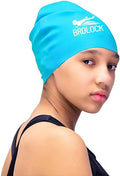 BRDLOCK Swim Cap Kids Extra Large Swim Cap for Braids and Dreadlocks Waterproof Silicone Swimming Caps for Girls Boys Children Youth Teen Large Swim Hat for Long Hair Thick Curly Hair Weavs Afro Hair Sporting Goods > Outdoor Recreation > Boating & Water Sports > Swimming > Swim Caps BRDLOCK Blue Small 