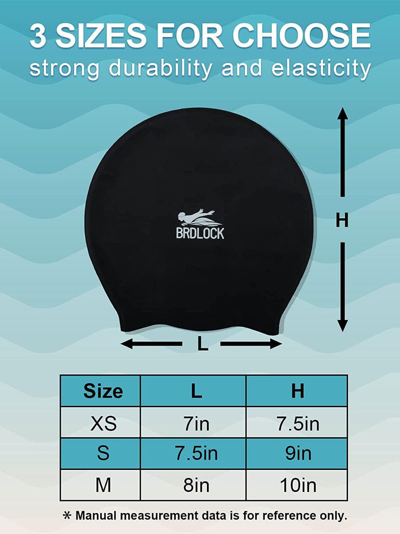 BRDLOCK Swim Cap Kids Extra Large Swim Cap for Braids and Dreadlocks Waterproof Silicone Swimming Caps for Girls Boys Children Youth Teen Large Swim Hat for Long Hair Thick Curly Hair Weavs Afro Hair Sporting Goods > Outdoor Recreation > Boating & Water Sports > Swimming > Swim Caps BRDLOCK   