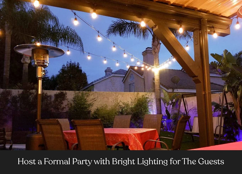 Brightech Ambience Pro LED String Lights - 24 Ft Commercial Grade Patio Lights Outdoor Waterproof - Heavy Duty Porch String Lights for Outside, Backyard - 2W Vintage Edison Bulbs, Soft White