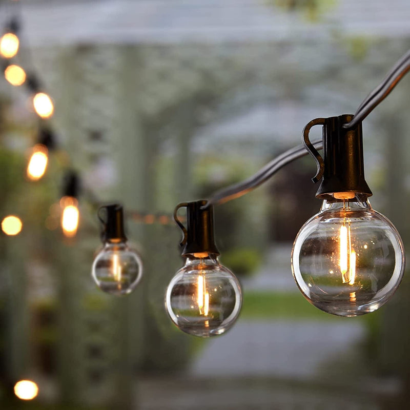 Brightown Outdoor String Lights - 50 Ft Waterproof Connectable Dimmable LED Patio Lights with 25 G40 Globe Bulbs, All Weatherproof Hanging Lights for outside Backyard Porch Party Decoration Home & Garden > Lighting > Light Ropes & Strings Brightown GY 50 ft - 25 LED Bulbs  