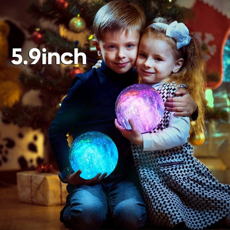 BRIGHTWORLD Moon Lamp Galaxy Lamp 5.9 Inch 16 Colors LED 3D Moon Light, Remote & Touch Control Lava Lamp Moon Night Light Gifts for Girls Boys Kids Women Birthday Home & Garden > Lighting > Night Lights & Ambient Lighting BRIGHTWORLD   