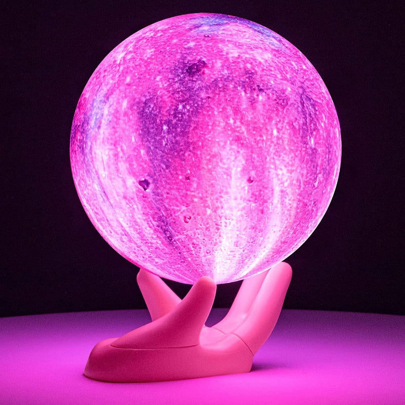 BRIGHTWORLD Moon Lamp Galaxy Lamp 5.9 Inch 16 Colors LED 3D Moon Light, Remote & Touch Control Lava Lamp Moon Night Light Gifts for Girls Boys Kids Women Birthday Home & Garden > Lighting > Night Lights & Ambient Lighting BRIGHTWORLD 5.9inch Pink Hand Base  