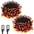 Brizlabs Christmas Lights, 180Ft 500 LED Color Changing Christmas Lights with Remote Timer, 11 Modes Warm White & Multicolor LED String Lights, Dimmable Decorative Xmas Lights for Indoor Outdoor Tree Home & Garden > Lighting > Light Ropes & Strings BrizLabs Orange 2 Pack 