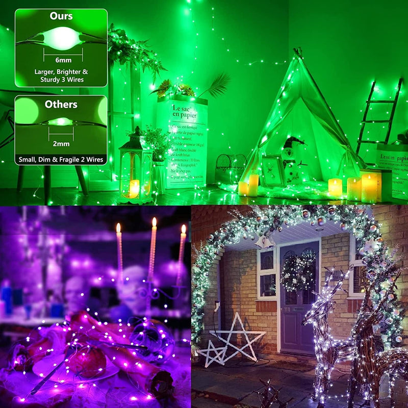 Brizlabs USB Color Changing Christmas Fairy String Lights, 33Ft 100 LED Multi Colored Christmas Tree Twinkle Lights with Remote, USB Powered Indoor RGB Rainbow Xmas Fairy Light for Halloween Christmas Home & Garden > Lighting > Light Ropes & Strings BrizLabs   