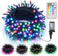 Brizled Color Changing Christmas Lights, 66Ft 200 LED Christmas Lights with Remote, Dimmable Outdoor Chrismtas String Light, Christmas Tree Lights Indoor, RGB Xmas Light for Chrismtas Tree Party Decor Home & Garden > Lighting > Light Ropes & Strings NINGBO GOLDEN POWER ELECTRONIC CO LTD 300 LED - 32-Keys Reamote  