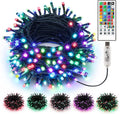 Brizled Color Changing Christmas Lights, 66Ft 200 LED Christmas Lights with Remote, Dimmable Outdoor Chrismtas String Light, Christmas Tree Lights Indoor, RGB Xmas Light for Chrismtas Tree Party Decor Home & Garden > Lighting > Light Ropes & Strings NINGBO GOLDEN POWER ELECTRONIC CO LTD 100 LED - 40-Keys Remote  