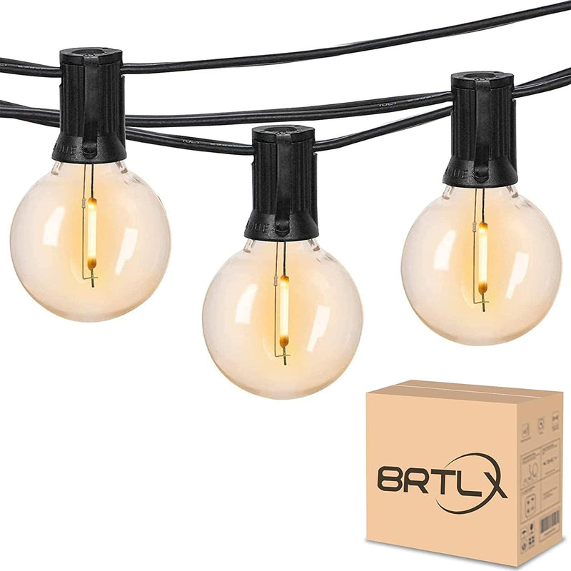 BRTLX Outdoor String Lights, 150FT LED G40 Patio Lights，Shatterproof String Hanging Lights with 75+2(Spare) Waterproof Backyard Bulbs Commercial for Balcony Party Wedding Market Home & Garden > Lighting > Light Ropes & Strings BRTLX 150FT-Regular  