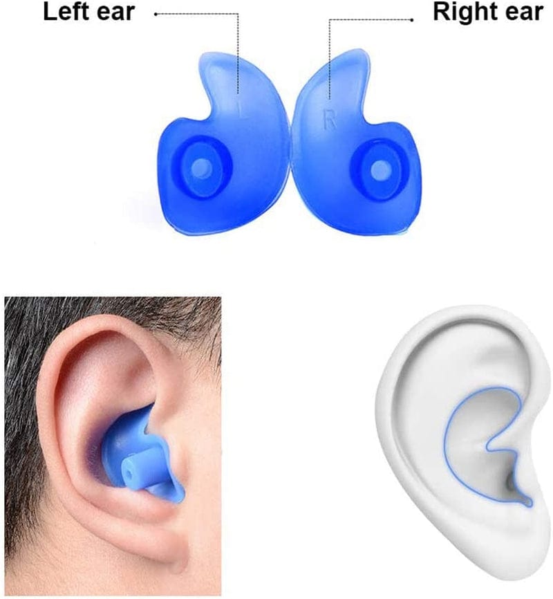 Bticx Upgraded Swimming Earplugs with Storage Box, 1Pair Waterproof Silicone Swimming Earplugs for Adult, Children Diving Soft Anti-Noise Ear Plug for Surfing, Sleeping, Bathing, Work Sporting Goods > Outdoor Recreation > Boating & Water Sports > Swimming Bticx   