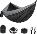 BTRWOR Hammock - Lightweight Camping Hammock - Single & Double - Breathable,Quick-Drying Portable Hammock - Backpacking Gear, Travel, and Camping Accessories Home & Garden > Lawn & Garden > Outdoor Living > Hammocks Btrwor Black & Gray 1 Person 