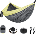BTRWOR Hammock - Lightweight Camping Hammock - Single & Double - Breathable,Quick-Drying Portable Hammock - Backpacking Gear, Travel, and Camping Accessories Home & Garden > Lawn & Garden > Outdoor Living > Hammocks Btrwor Charcoal Grey & Yellow 2 Person 