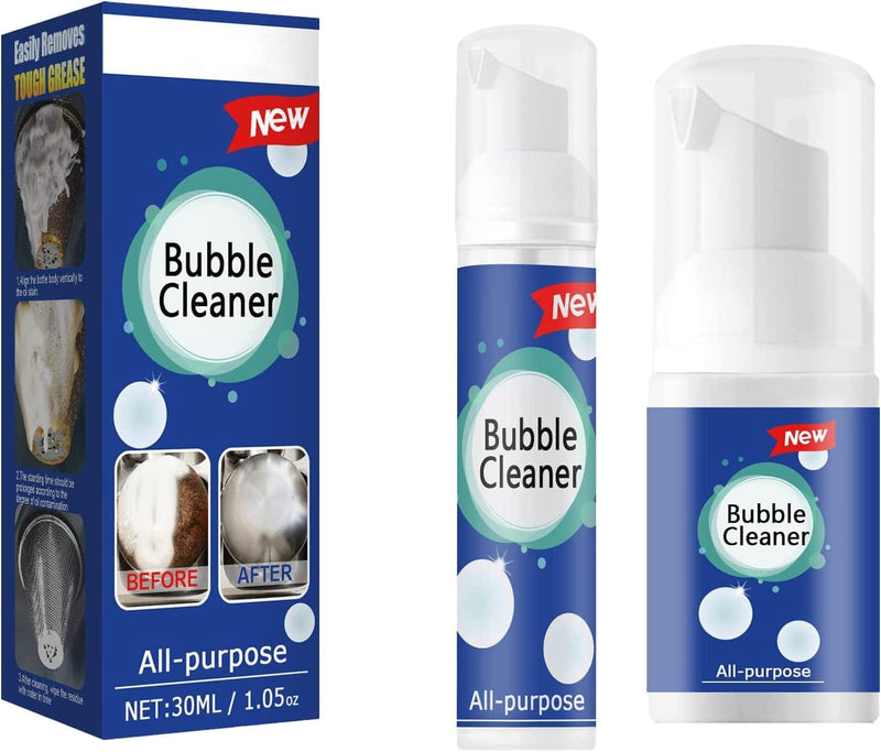 Bubble Cleaner - 2023 New Cleaning Spray, Foam Cleaner, All-Purpose Rinse- Cleaning Sprayfor Range Hood, Oven, Pots, Grill, Sink(30/100Ml) (3Pce 30Ml) Home & Garden > Household Supplies > Household Cleaning Supplies SLKEX 100ml and 30ml  