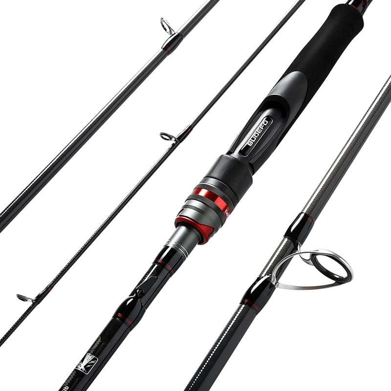 BUDEFO Travel Portable Baitcasting Fishing Rods Spinning and Casting Rod 24 Ton Carbon 6Ft-11Ft 3Pc and 4Pc Fishing Pole Sporting Goods > Outdoor Recreation > Fishing > Fishing Rods BUDEFO Spinning-11'0"-4pcs/Mh  