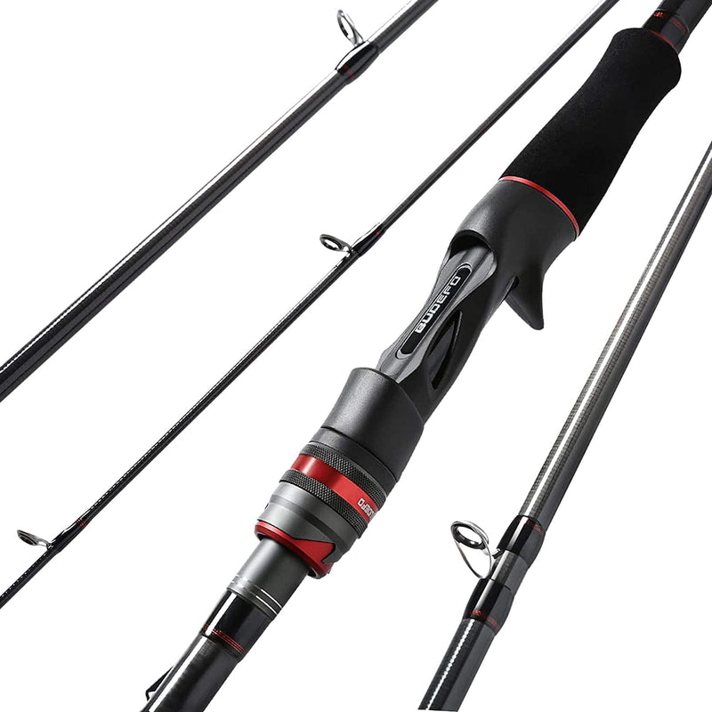 BUDEFO Travel Portable Baitcasting Fishing Rods Spinning and Casting Rod 24 Ton Carbon 6Ft-11Ft 3Pc and 4Pc Fishing Pole Sporting Goods > Outdoor Recreation > Fishing > Fishing Rods BUDEFO Casting-7'6"-3pcs/Mh  