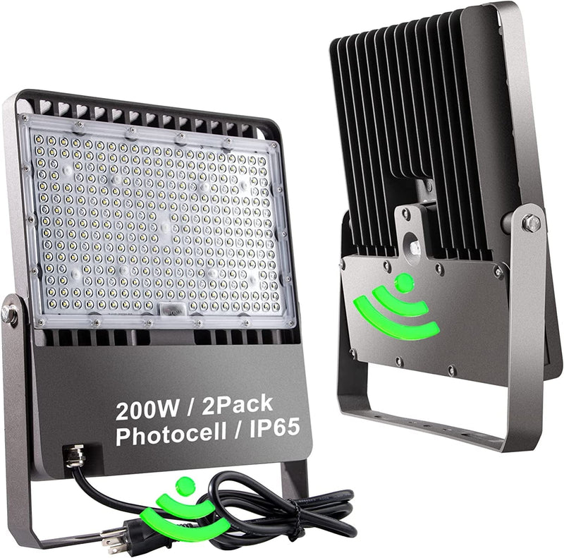 Bulbeats Multi-Purpose 50W Integrated LED Security Wall Pack Flood Light, 5500LM Super Bright, 5000K Daylight, Dusk to Dawn, IP65 Waterproof Security Flood Light for Outdoor Security Lighting Home & Garden > Lighting > Flood & Spot Lights bulbeats 200W -2Pack  
