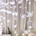 Butterfly Curtain Fairy Lights USB Plug In,8 Modes 120 LED 19.7FT Firefly Twinkle Timer String Lights with Remote, Waterproof Copper Wire for Bedroom Patio Christmas Wedding Party Dorm(Multicolor) Home & Garden > Lighting > Light Ropes & Strings FELISHINE Cool White  