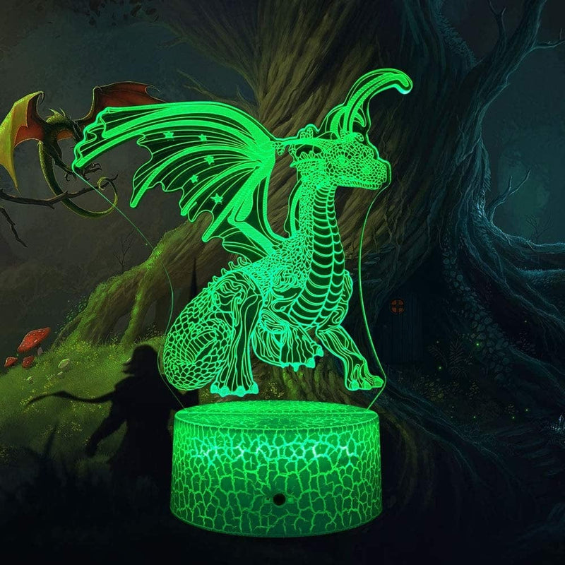 Butterfly Lamp Butterfly Night Light for Kids with Remote Touch 7 Colors + 16 Colors Changing Kids Room Decor 3D Optical Illusion Kids Lamp as a Gift Ideas for Kids Girls Wife Home & Garden > Lighting > Night Lights & Ambient Lighting YCBB Dragon  