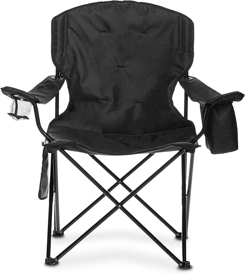 Folding Padded Outdoor Camping Chair with Carrying Bag - 34 X 20 X 36 Inches, Black Home & Garden > Lighting > Lighting Fixtures > Chandeliers KOL DEALS   