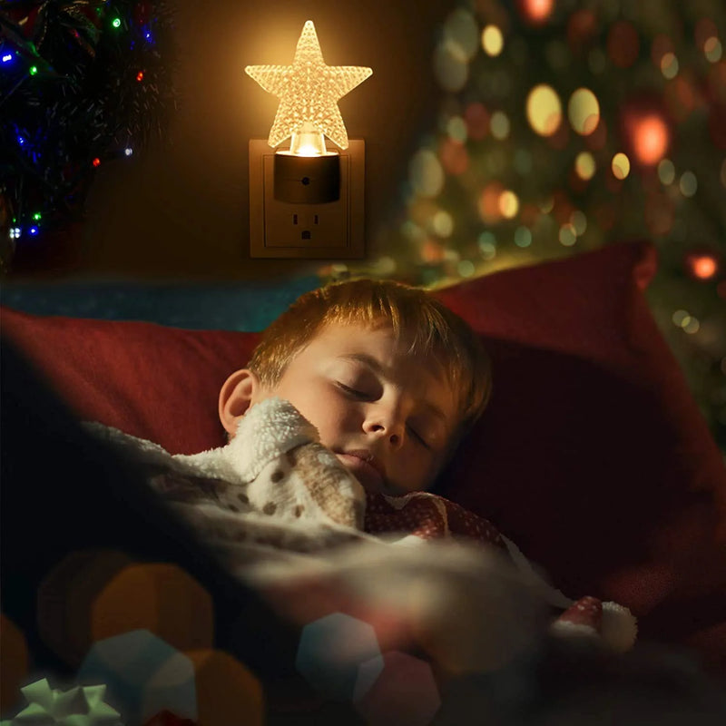 Star Plug-In LED Night Light – Dusk to Dawn Sensor & Manual Switch, Adjustable Brightness, Décor, Gift, Cute Nightlight for Bathroom, Kids, Nursery Home & Garden > Lighting > Night Lights & Ambient Lighting JADENS   
