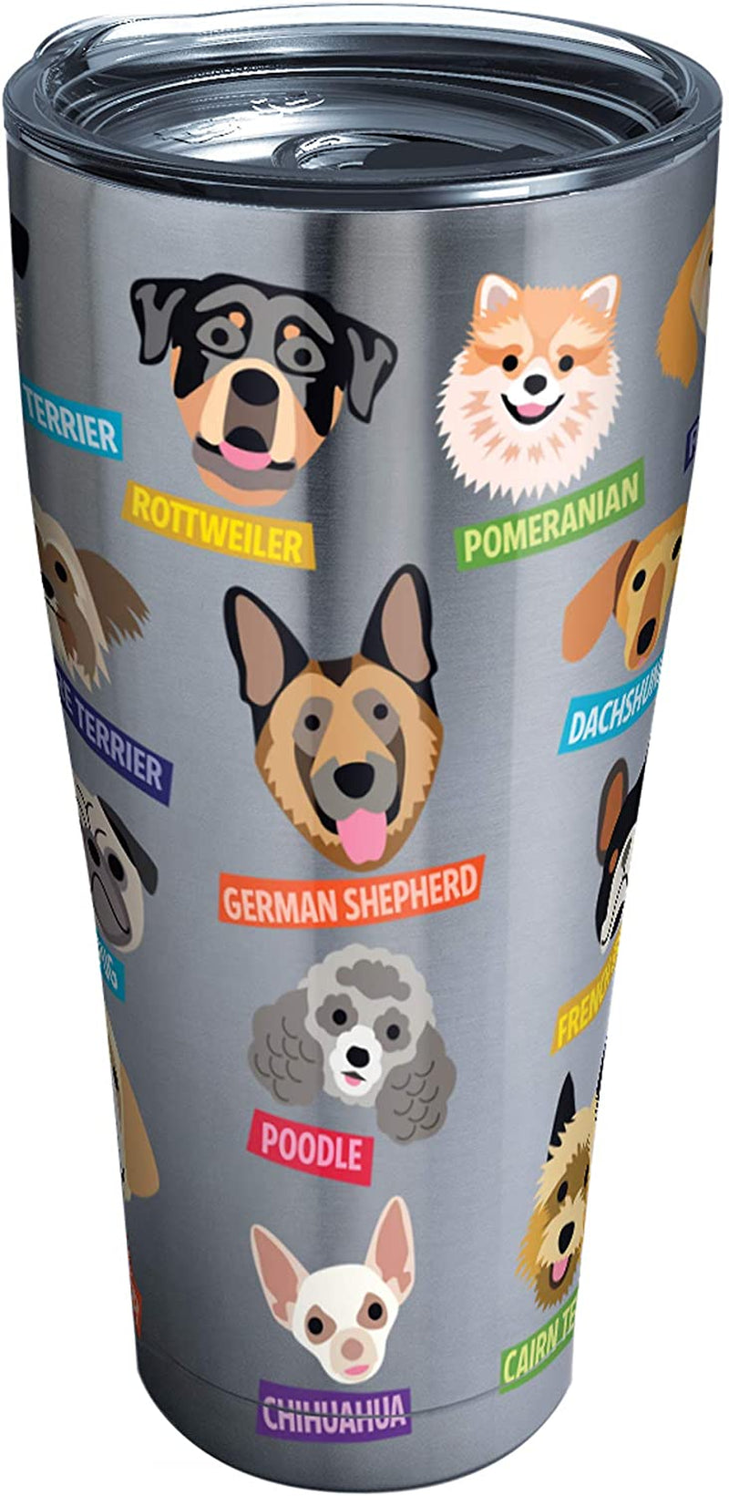 Tervis Flat Art - Dogs Made in USA Double Walled Insulated Tumbler Cup Keeps Drinks Cold & Hot, 16Oz, Classic Home & Garden > Kitchen & Dining > Tableware > Drinkware Tervis Stainless Steel 30oz 