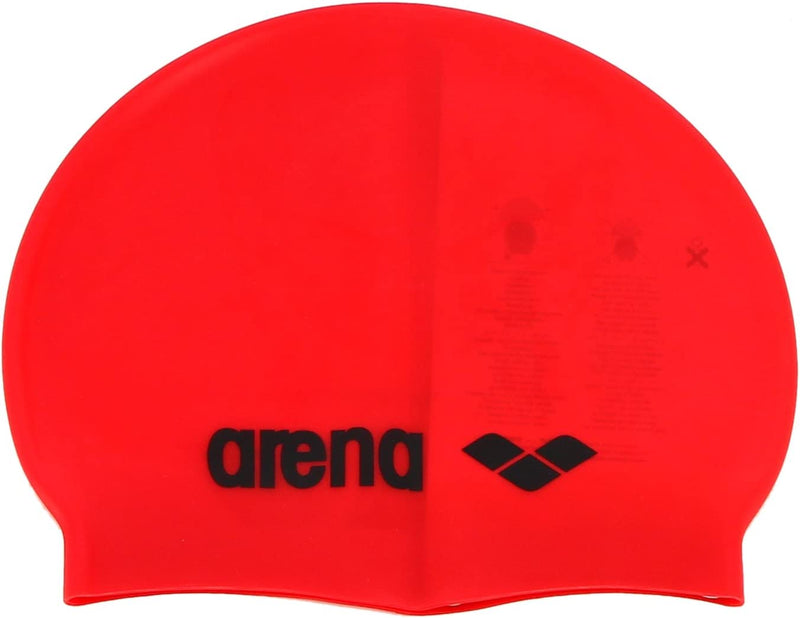 Arena Unisex Silicone Swim Cap for Adults, Solids and Prints Sporting Goods > Outdoor Recreation > Boating & Water Sports > Swimming > Swim Caps arena Red Black  