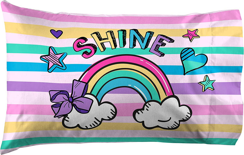 Jay Franco Nickelodeon Jojo Siwa Unicorn Shine 4 Piece Twin Bed Set - Includes Reversible Comforter & Sheet Set Bedding - Super Soft Fade Resistant Microfiber (Official Nickelodeon Product) Home & Garden > Linens & Bedding > Bedding Jay Franco & Sons, Inc.   