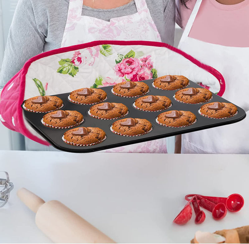 Tebery 5 Pack Nonstick Bakeware Set Includes Cookie Sheet, Loaf Pan, Square Pan, round Cake Pan, 12 Cups Muffin Pan Home & Garden > Kitchen & Dining > Cookware & Bakeware Tebery   