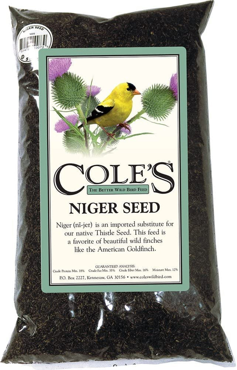 Cole'S NI05 Niger Bird Seed, 5-Pound Animals & Pet Supplies > Pet Supplies > Bird Supplies > Bird Food Cole's Wild Bird Products Single Pack  