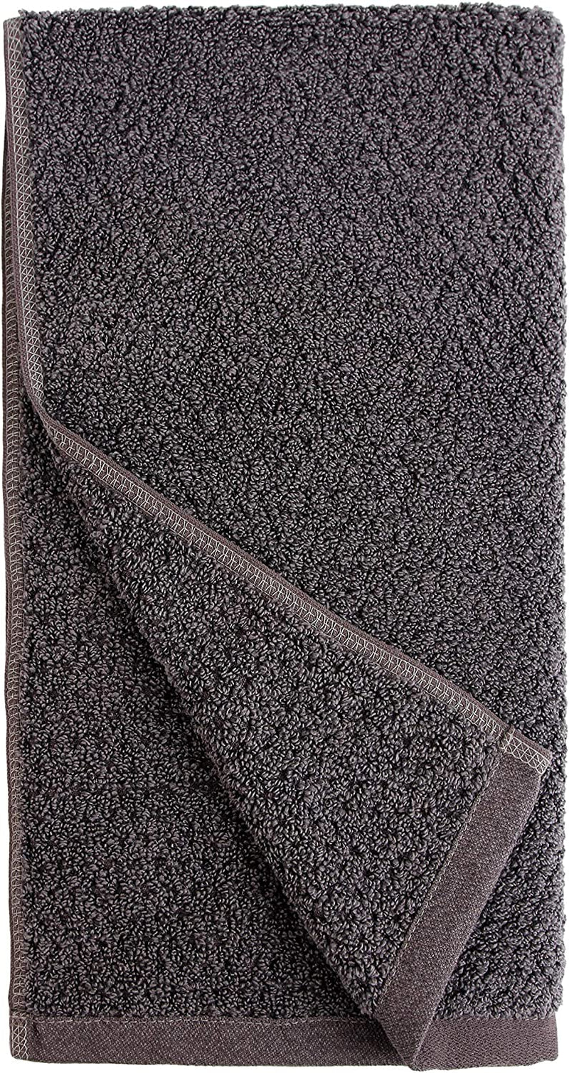 Everplush Diamond Jacquard Hand Towel Set, 4 X (16 X 30 In), Khaki, 4 Count Home & Garden > Linens & Bedding > Towels Everplush Charcoal 4 x Hand Towels (16 x 30 in) 
