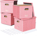 Oterri File Storage Organizer Box,Filing Box,Portable File Box with Lid,Fit for Letter/Legal File Folder Storage, Easy Slide Durable Hanging File Box for Office/Decor/Home,1 Pack,Gray-Box Only Home & Garden > Household Supplies > Storage & Organization Oterri New-pink 4 pack 