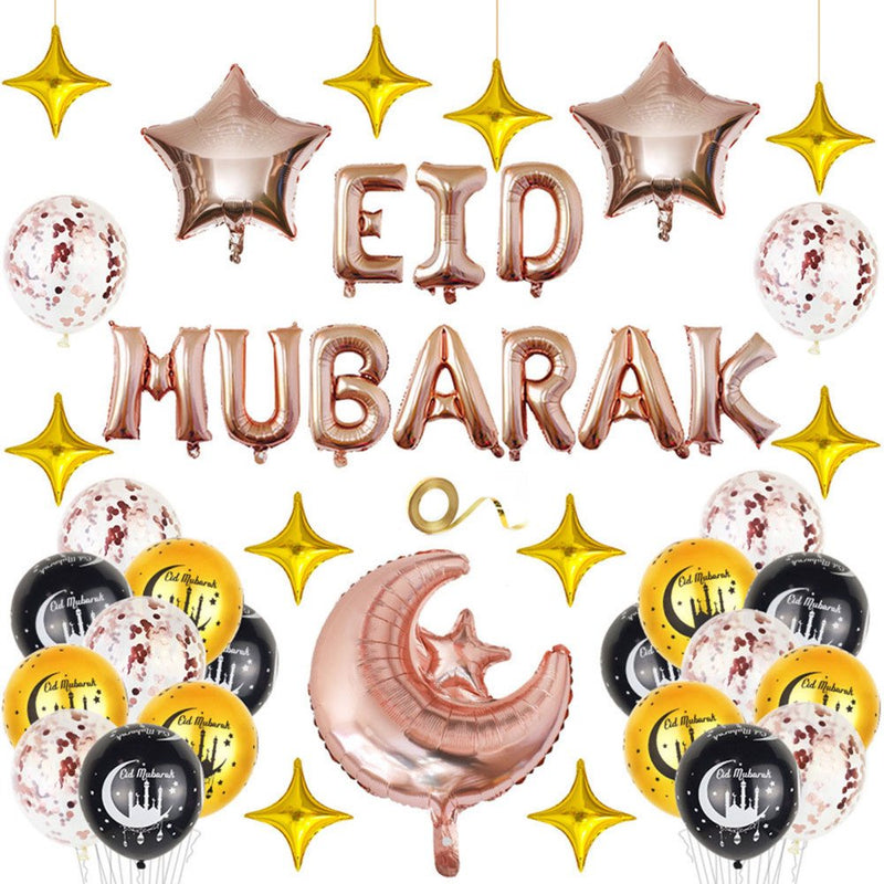 Eid Mubarak Balloons Ramadan Festival Decoration Dinner Party Decoration Event & Party Supplies Party Balloons for Home F Arts & Entertainment > Party & Celebration > Party Supplies Fly Sunton E  