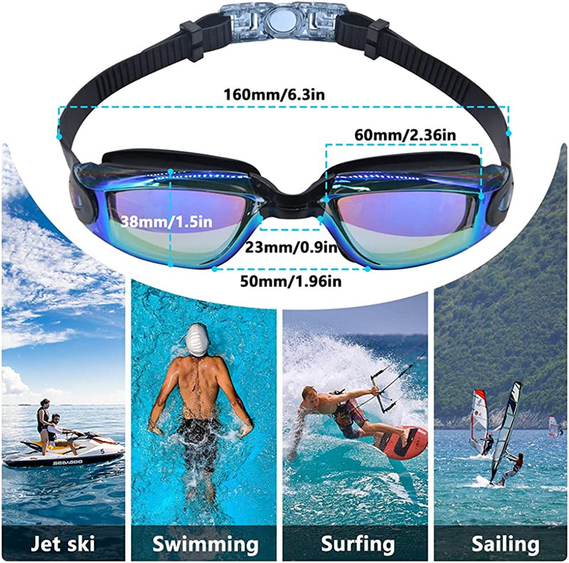 Swim Goggles for Women Men, 2022 Upgrated anti Fog Adult Goggle for Swimming, Water Glasses Sporting Goods > Outdoor Recreation > Boating & Water Sports > Swimming > Swim Goggles & Masks RichHomie   
