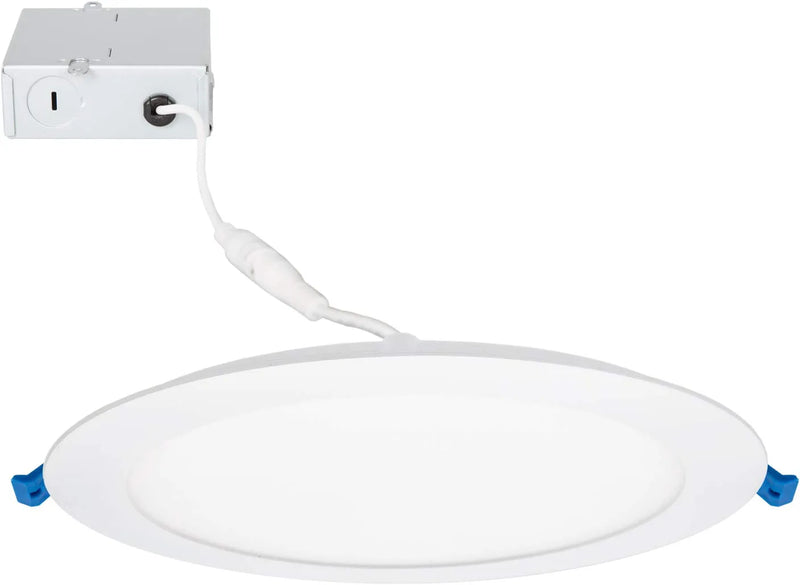 Maxxima 8 In. Slim round LED Downlight, Flat Panel Light Fixture, Dimmable Recessed Canless IC Rated, 1250 Lumens, Daylight 5000K, 18 Watt, Junction Box Included Home & Garden > Lighting > Flood & Spot Lights Maxxima 5000K  