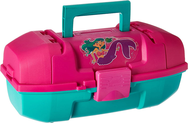 Plano Youth Tackle Box with Lift Out Tray Premium Tackle Storage for Kids Sporting Goods > Outdoor Recreation > Fishing > Fishing Tackle PLANO MOLDING COMPANY Magenta/Teal  